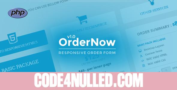 OrderNow - Responsive PHP Order Form