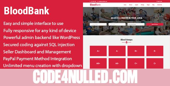 BloodBank - Blood Donor Directory CMS with PayPal Integration