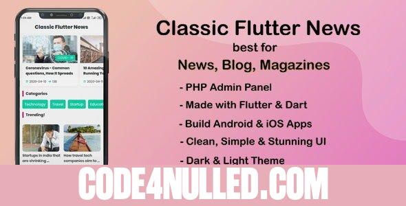Classic Flutter News App v1.0 - best for News, Blog and Magazines