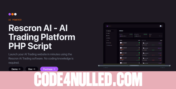 Rescron AI v4.0.0 - AI Trading Platform PHP Script - nulled