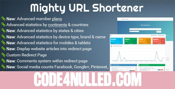 Mighty URL Shortener | Short URL Script