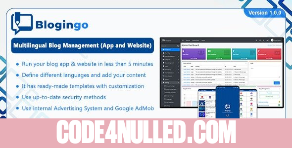 Blogingo v1.0.0 - Multilingual Blog Management (App and Website)