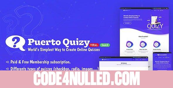 Puerto Quizy v1.1 - Premium Quiz Builder Script SAAS