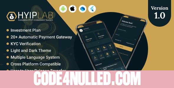 HYIPLab v2.0 - Cross Platform Mobile Application