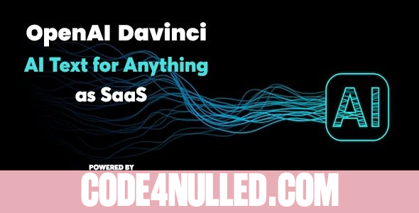 OpenAI Davinci v2.3 - AI Writing Assistant and Content Creator as SaaS - nulled