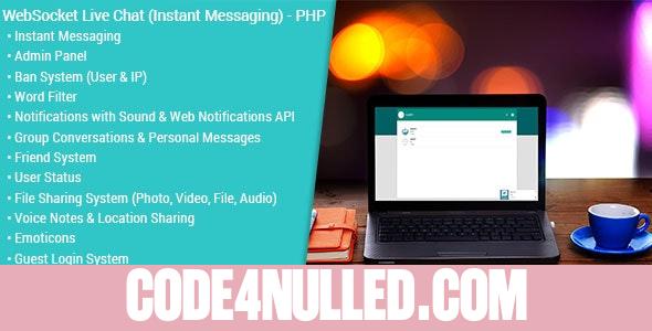 WebSocket Live Chat (Instant Messaging) v2.0.1 - PHP