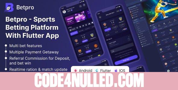 Betpro v2.2 - Sports Betting Platform PHP Laravel Admin Panel With Flutter App ios and android