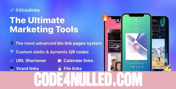 66biolinks v56.0.0 - Bio Links, URL Shortener, QR Codes & Web Tools (SAAS) - nulled