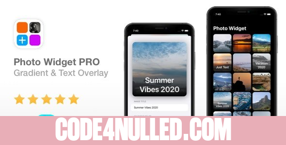 Photo Widget PRO v1.0 - AdMob Ads, In-App Purchases, Text/Gradient Overlay