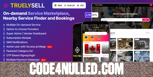 TruelySell v2.3.2 - Multi Vendor Online Service Booking Marketplace - nulled