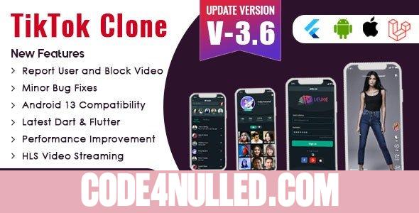 Flutter - TikTok Clone | Triller Clone & Short Video Streaming Mobile App for Android & iOS v3.6