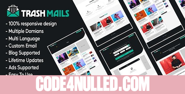 Trash Mails v1.4 - Temporary Email Address System - nulled