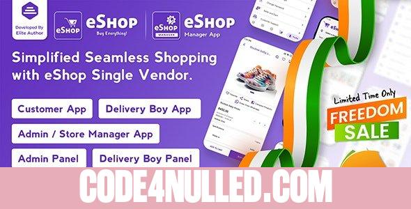 eShop v4.3.0 - eCommerce Single Vendor App - nulled