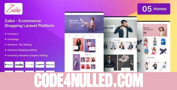 Zaika eCommerce CMS v2.0.6  - Laravel eCommerce Shopping Platform - nulled