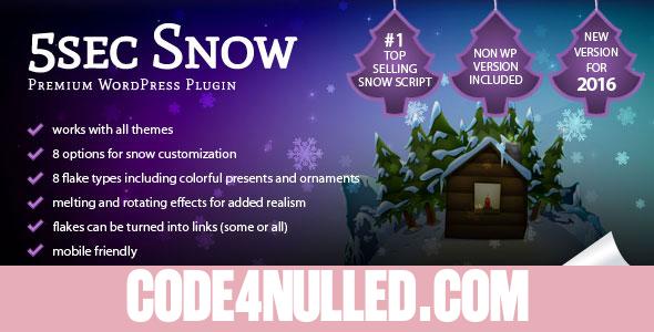 5sec Snow - Wordpress Plugin