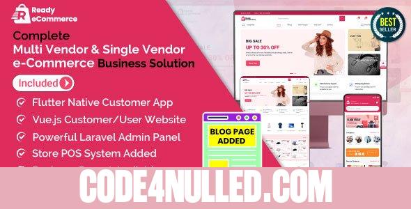 Ready eCommerce - Complete Multi Vendor eCommerce Mobile App, Customer Website with Store POS - 13 April 2025