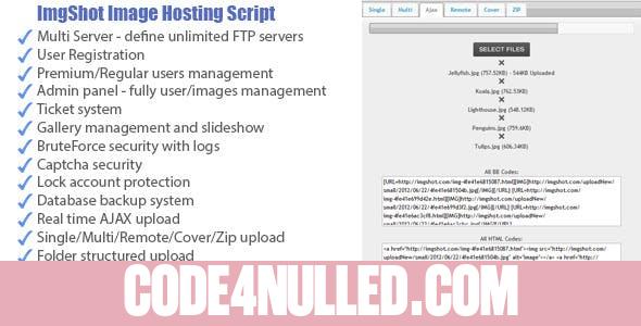 ImgShot v1.2 - Image Hosting Script