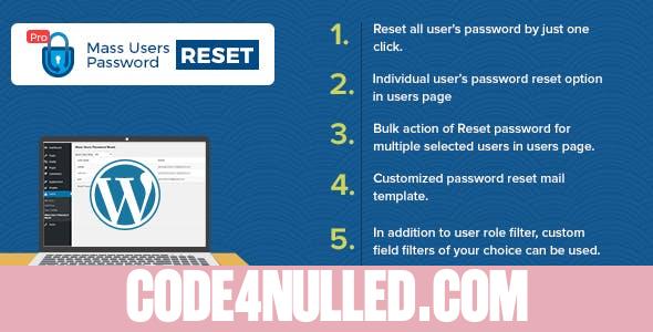 Mass Users Password Reset Pro v1.2
