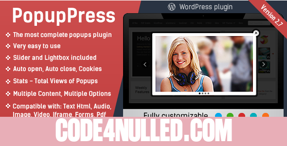 PopupPress v3.1.6 - Popups with Slider & Lightbox for WP