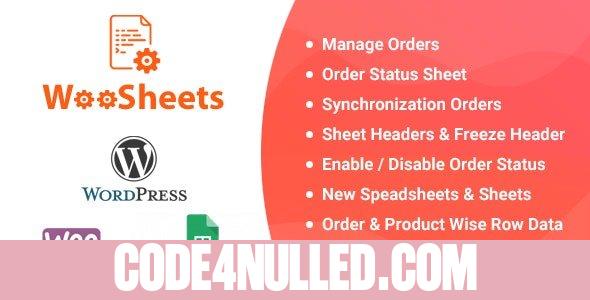 WooSheets v4.6 - Manage WooCommerce Orders with Google Spreadsheet