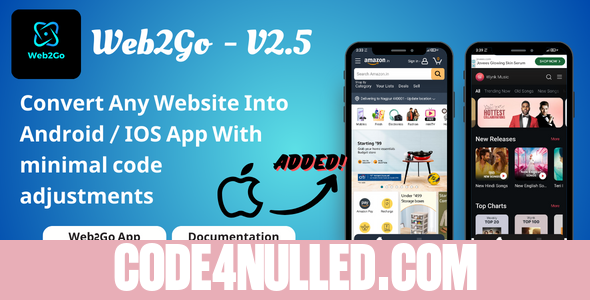Web2Go v2.5 - Website to React Native IOS Android App