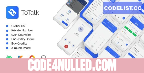 ToTalk v1.0 - World wide free calling android app with web panel