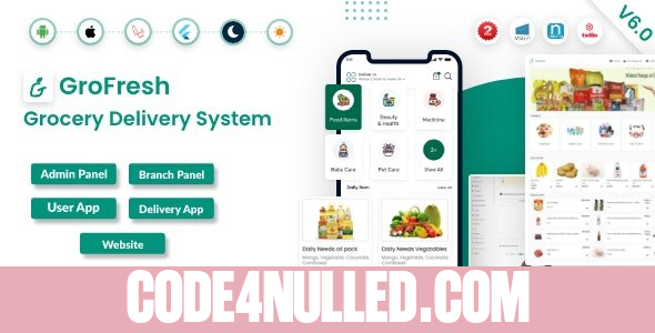 GroFresh v7.2 - (Grocery, Pharmacy, eCommerce, Store) App and Web with Laravel Admin Panel + Delivery App - nulled