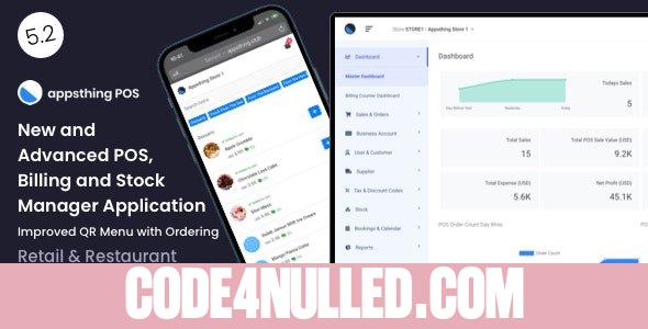 Appsthing POS v5.2.1 - Multi Store Retail & Restaurant Point of Sale, Billing & Stock Manager Application - nulled