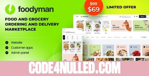 Foodyman v2025-4 - Multi-Restaurant Food and Grocery - nulled