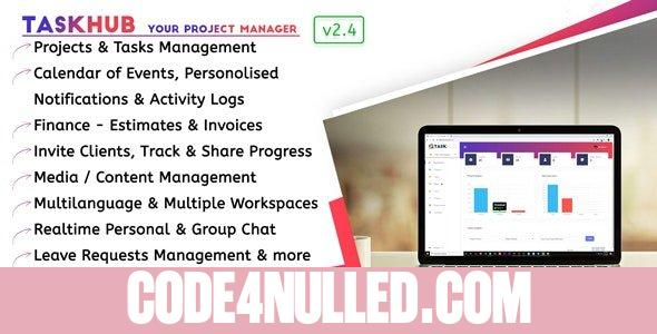 Taskhub v2.1 - Project Management, Finance, CRM Tool