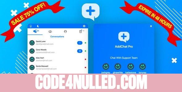 AddChat Laravel Pro v1.1.1 - Live Chat Widget + Multi-User Chat + Customer Support