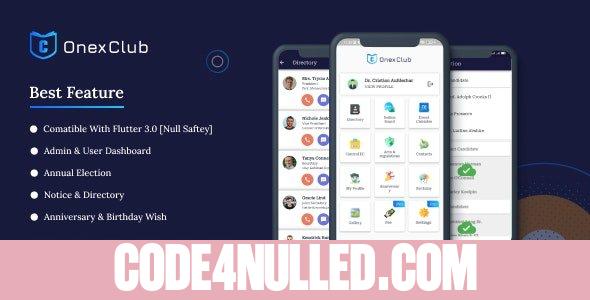 Onex Club multi-purpose Flutter App v1.0