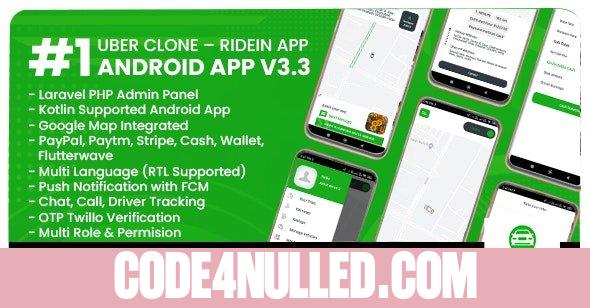 RideIn Taxi App v3.3 - Android Taxi Booking App With Admin Panel