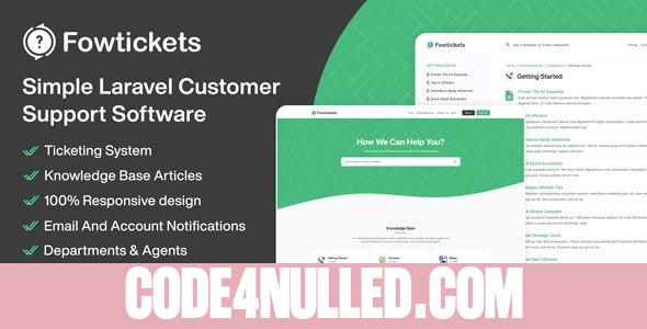 Fowtickets v2.0 - Simple Customer Support Software With Ticketing System And Knowledge Base - nulled