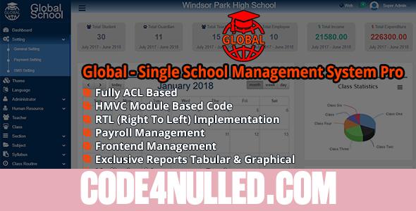 Global - Single School Management System Pro v3.5.0
