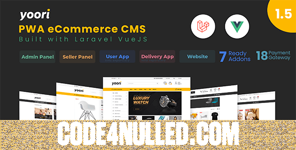 YOORI eCommerce v1.5.2 - Single & Multi-Vendor PWA Marketplace CMS - nulled