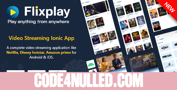 Flixplay v1.0 - Video Streaming App Like Netflix Primevideo