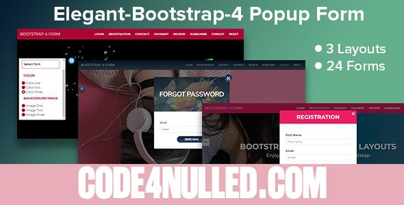 Elegant-Bootstrap 4 Popup Form