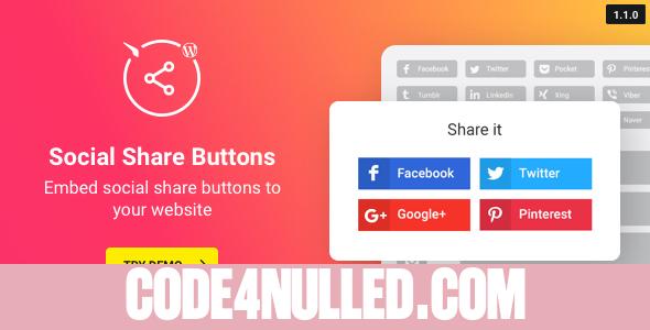 WordPress Social Share Plugin v1.1.0 - Share Buttons