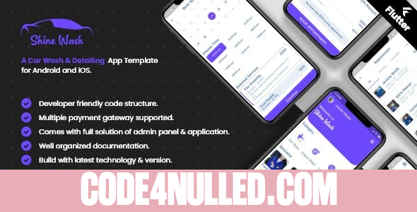 Car Wash Booking System with mobile apps android | Ios | Flutter v2.2 - nulled