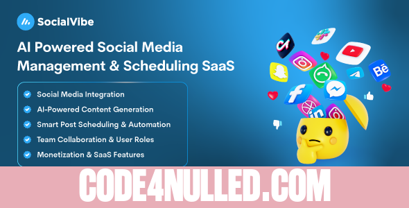 SocialVibe v2.0.0 - AI-Powered Social Media Management & Scheduling SaaS
