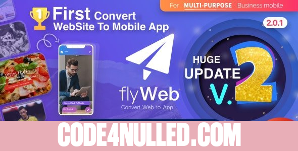 FlyWeb for Web to App Convertor Flutter + Admin Panel v2.0.1