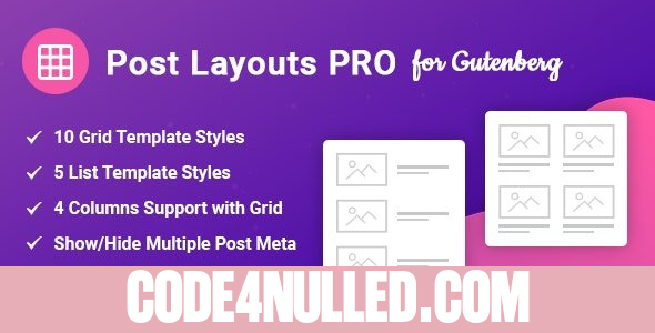 Post Layouts Pro for Gutenberg v1.0.2