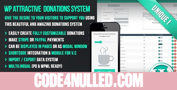 WP Attractive Donations System v1.17 - Easy Stripe & Paypal donations