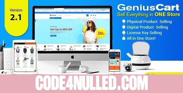 GeniusCart v2.1 - Single or Multivendor Ecommerce System with Physical and Digital Product Marketplace - nulled