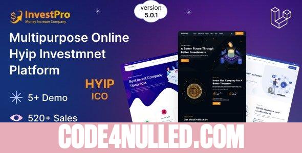 Hyip InvestPro v5.0.1 – Advance HYIP & ICO Investment Wallet & Banking Platform