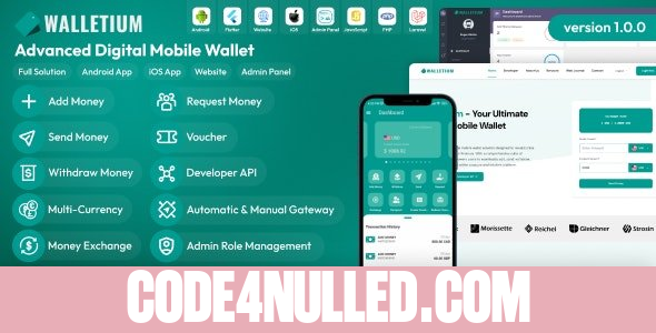 Walletium v1.0.0 - Digital Wallet and Payment Gateway Full Solution