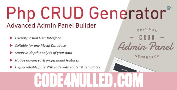 PHP CRUD Generator v1.7.7 - nulled
