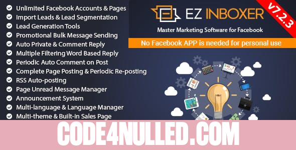 EZ Inboxer v7.2.3 - Master Marketing Software for Facebook - nulled