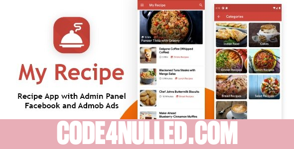 My Recipe App with Admin Panel, Facebook and Admob Ads v1.0